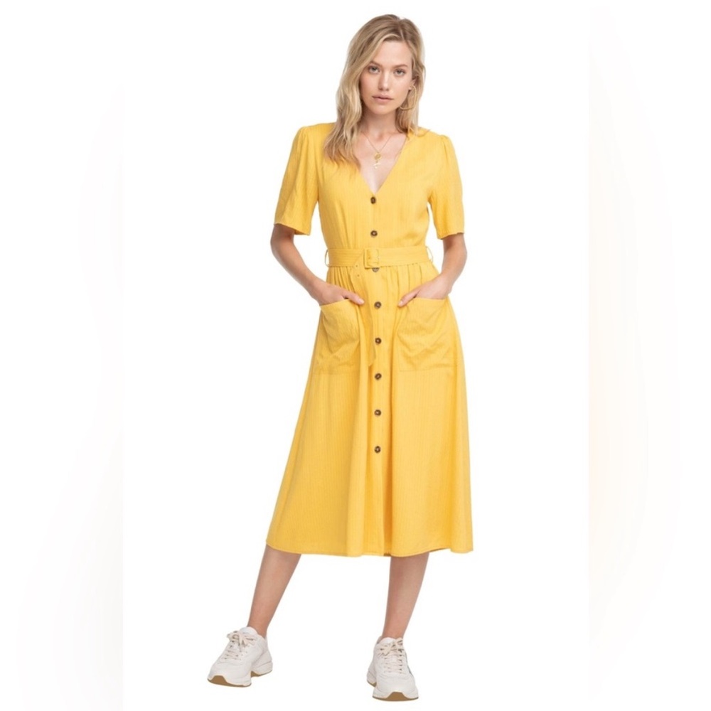 Astr Yellow Dress Sz S